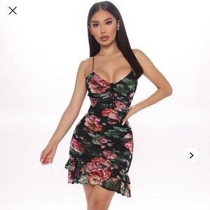 Floral Black fashion nova Dress size L